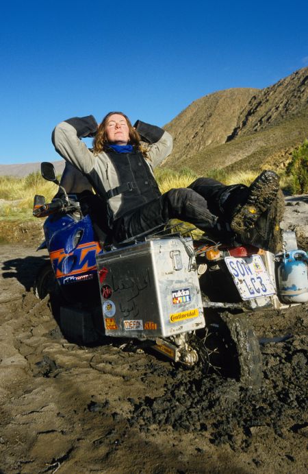 Ramona ist mit der ersten Kette unter solchen Bedingungen ca. 54 000 km gefahren