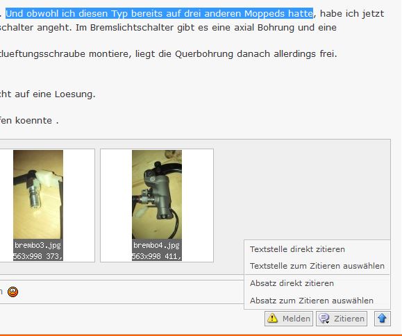 Beispiel für Zitat Optionen